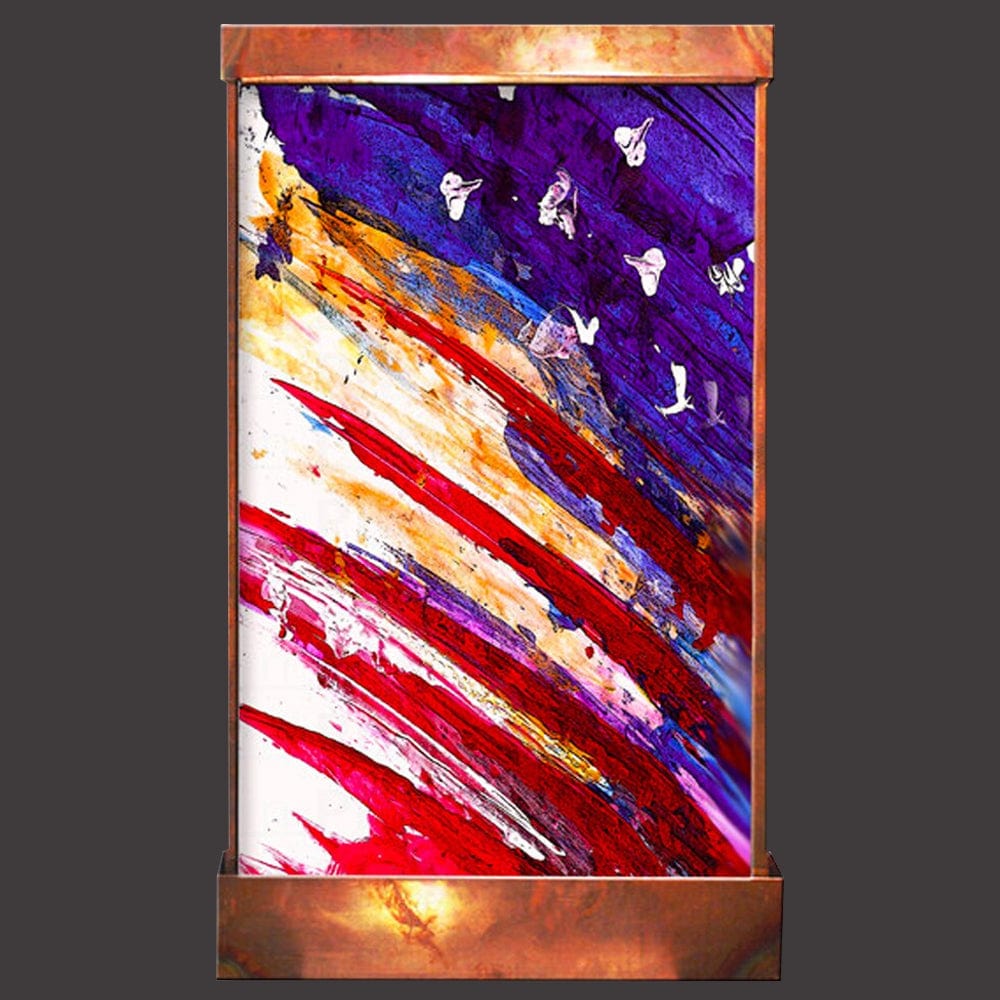 Flag Abstract Galaxy Wall Fountain - Outdoor Art Pros