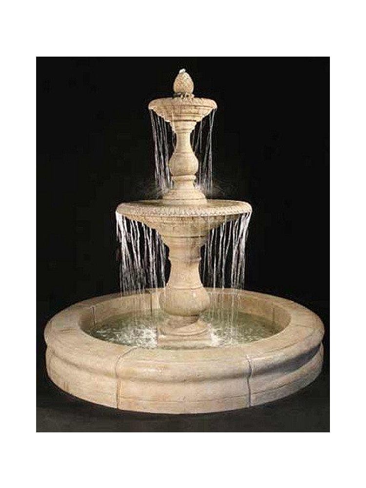 Gran Vista Outdoor Fountain with Fiore Pond - Outdoor Art Pros