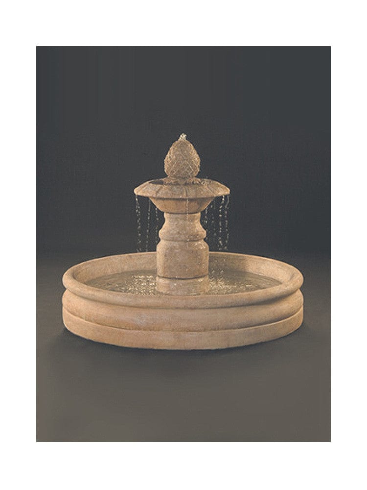 Venetian Cast Stone Outdoor Fountain With 46 Inch Basin - Outdoor Art Pros