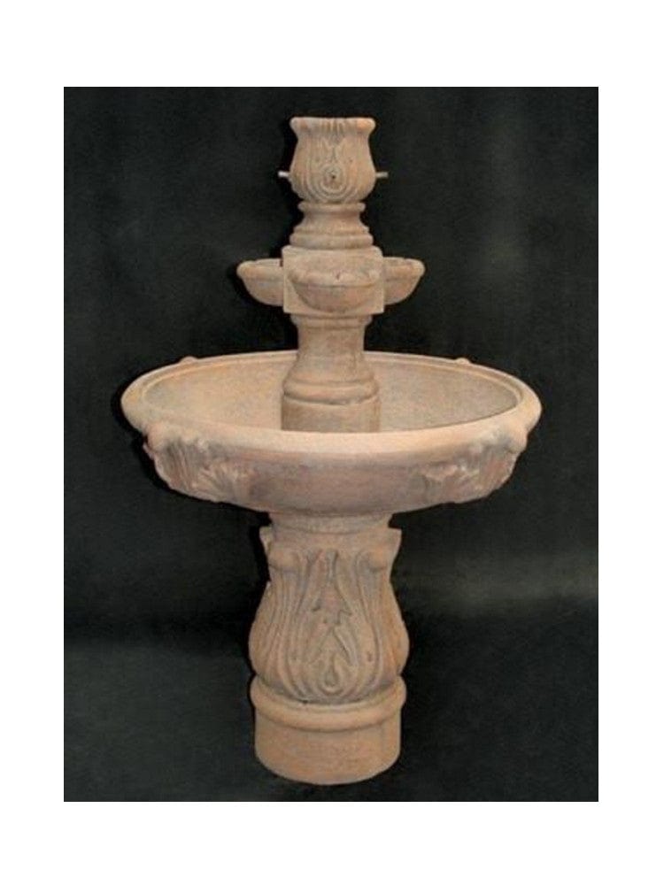Assisi Tiered Garden Water Fountain with Cobra Pedestal - Outdoor Art Pros