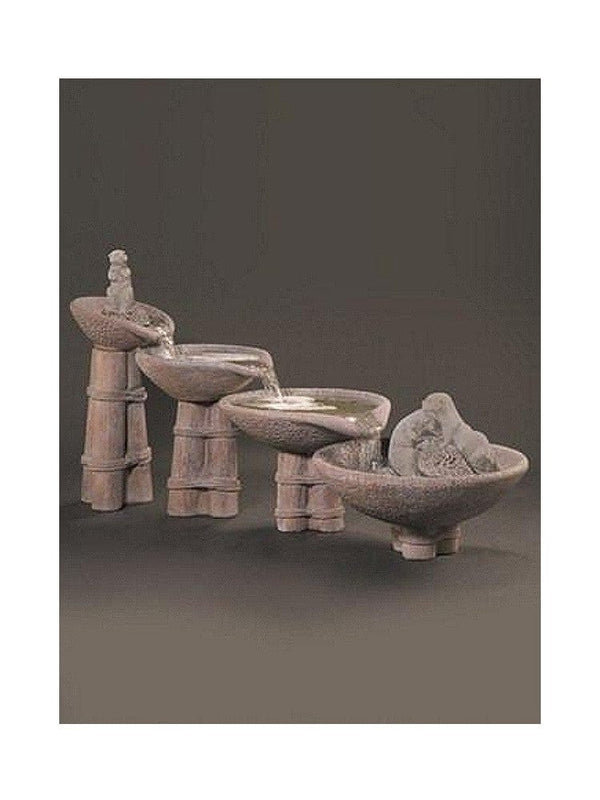 Otter Tiered Cast Stone Outdoor Fountain - Outdoor Art Pros
