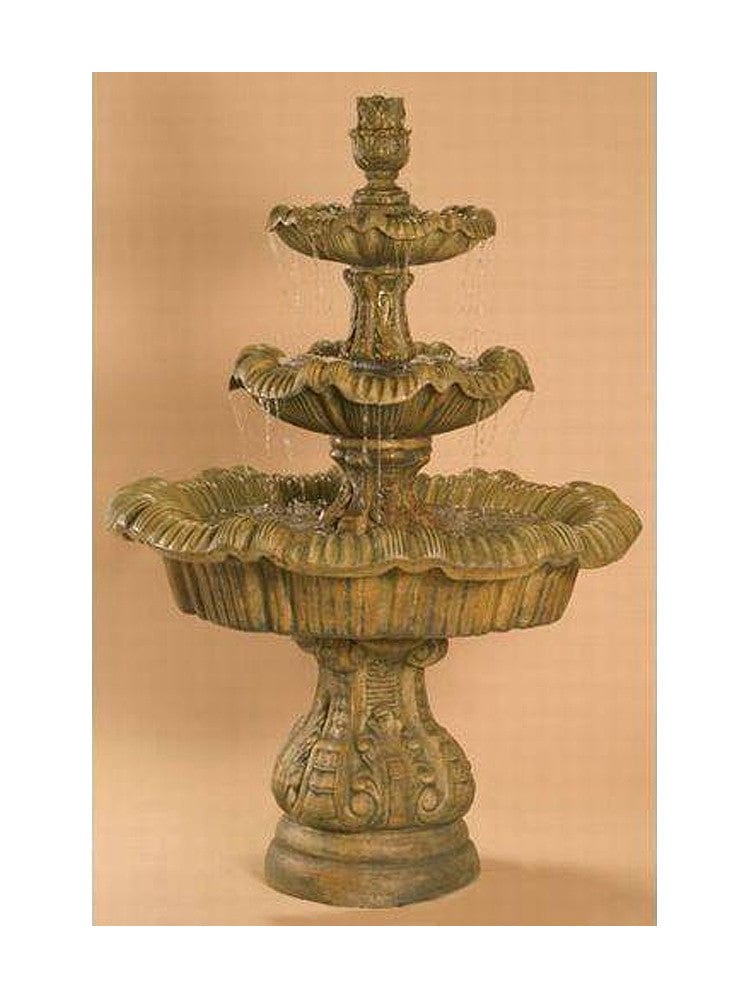 Italian 3-Tier Garden Water Fountain - Tall - Outdoor Art Pros