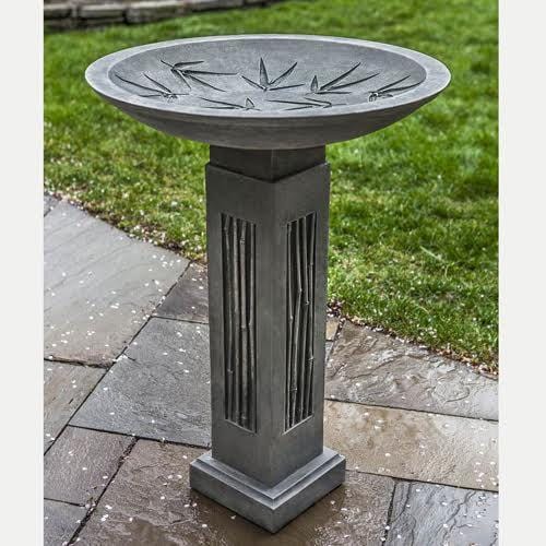Sagano Cast Stone Birdbath - Outdoor Art Pros