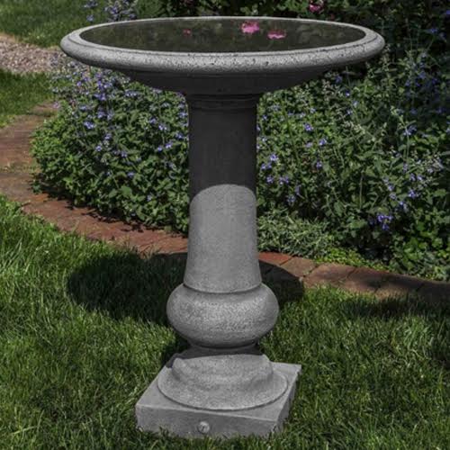 Williamsburg Boxwood Garden Cast Stone Birdbath - Outdoor Art Pros