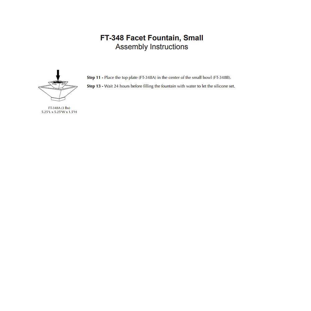  Small Facet Modern Garden Fountain