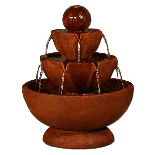 Low Stone Vessels Tiered Water Fountain - Outdoor Art Pros