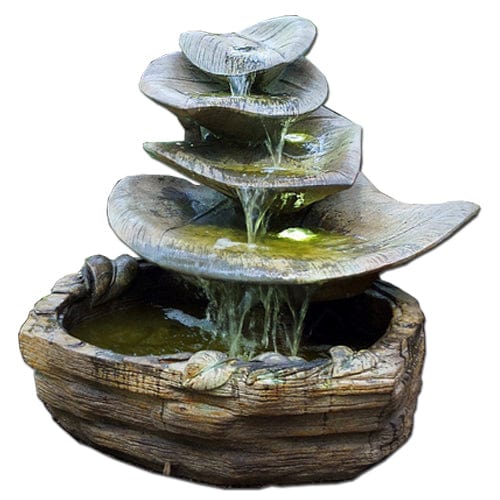 Giant Leaf Garden Fountain - Outdoor Art Pros