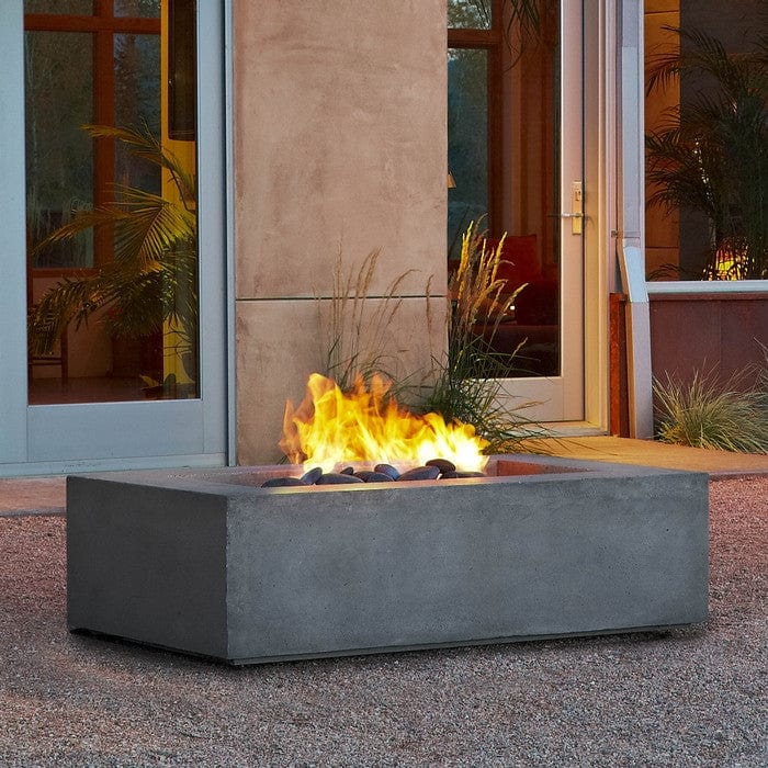 Baltic Rectangle Natural Gas Table - Glacial Gray Finish - Outdoor Art Pros