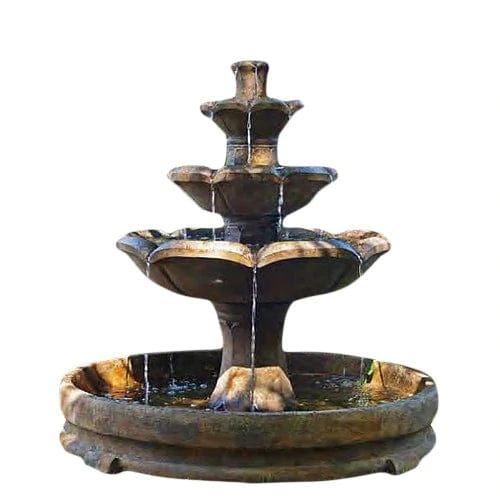 Montreux Three-Tier Fountain in Rondo Pool - Outdoor Art Pros