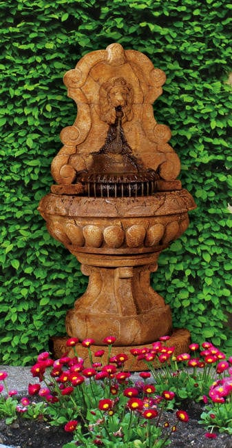 Europa Murabella Lion Wall Outdoor Fountain - Outdoor Art Pros