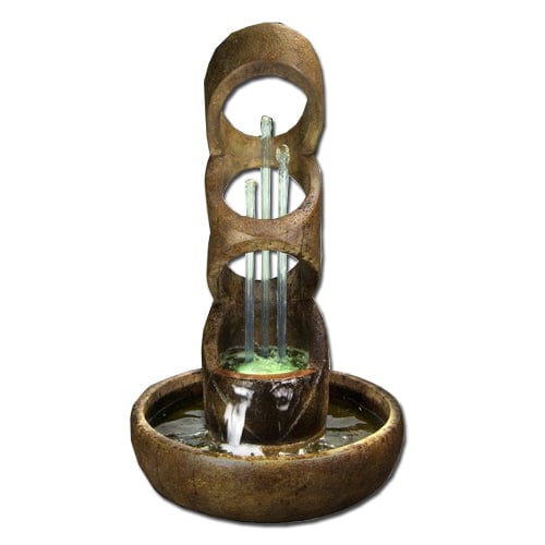 Balancing Rings Fountain - Outdoor Art Pros
