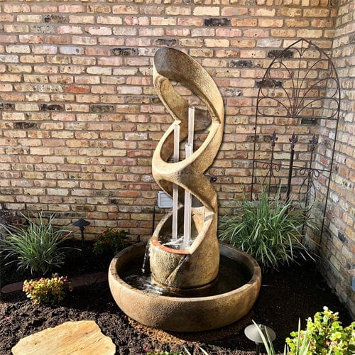 Balancing Rings Fountain - Outdoor Art Pros