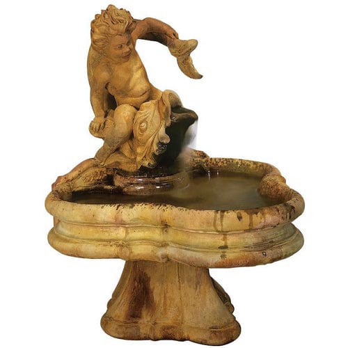 Vitalius Cast Stone Outdoor Fountain - Outdoor Art Pros