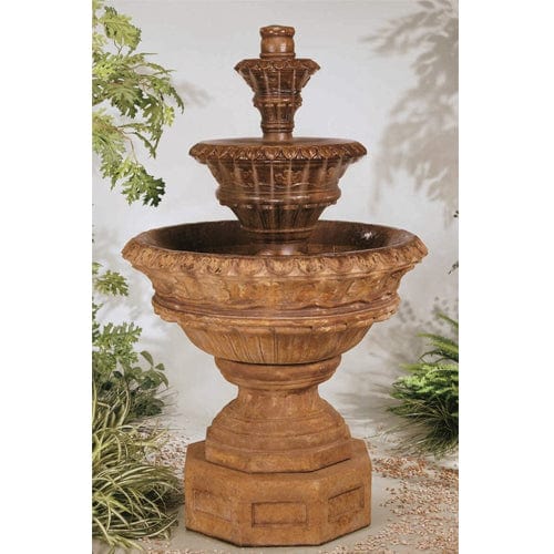 Valencia Three-Tier Cast Stone Outdoor Fountain