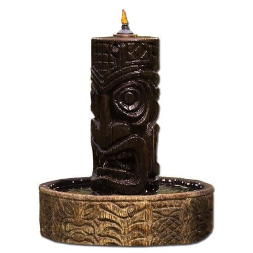 Tiki Column Outdoor Fountain - Outdoor Art Pros