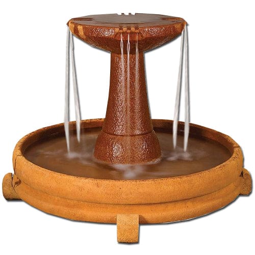 Overflowing Spill Dish Outdoor Floor Fountain - Outdoor Art Pros