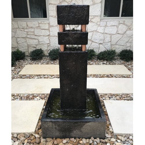 Monolith Column Garden Fountain - Outdoor Art Pros