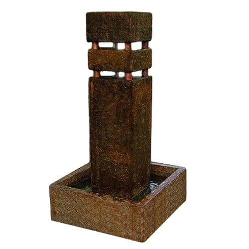 Monolith Column Garden Fountain - Outdoor Art Pros