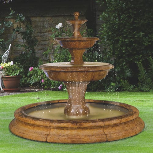 Grande Barrington Fountain In Toscana Pool - Outdoor Art Pros