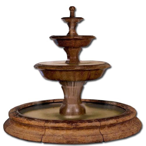 Grande Barrington Fountain In Toscana Pool - Outdoor Art Pros