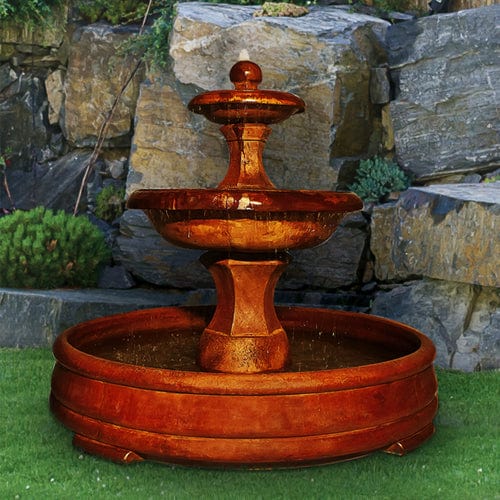 Barrington Outdoor Fountain in Grando Pool - Outdoor Art Pros