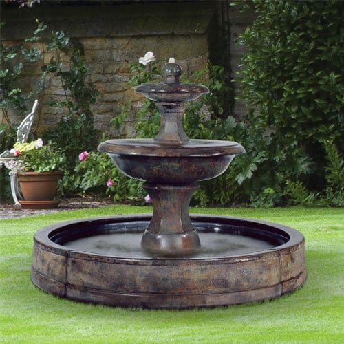 Barrington Tiered Outdoor Fountain in Valencia Pool - Outdoor Art Pros