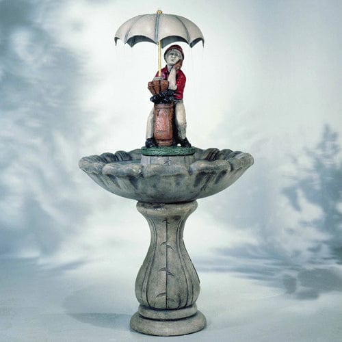 Classic Golfer Garden Fountain - Outdoor Art Pros