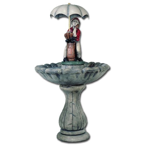 Classic Golfer Garden Fountain - Outdoor Art Pros