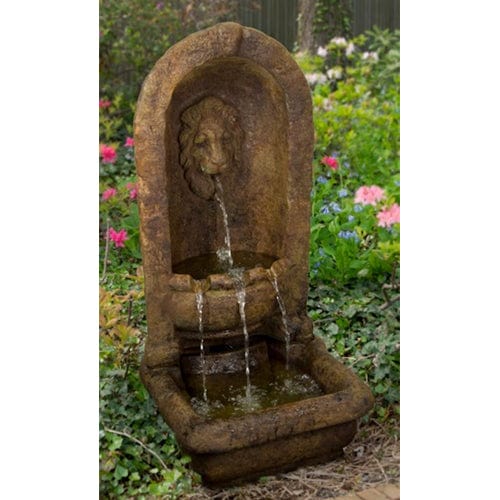 Lion Alcove Fountain - Outdoor Art Pros