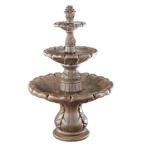 Classical Finial Tiered Outdoor Water Fountain - Outdoor Art Pros