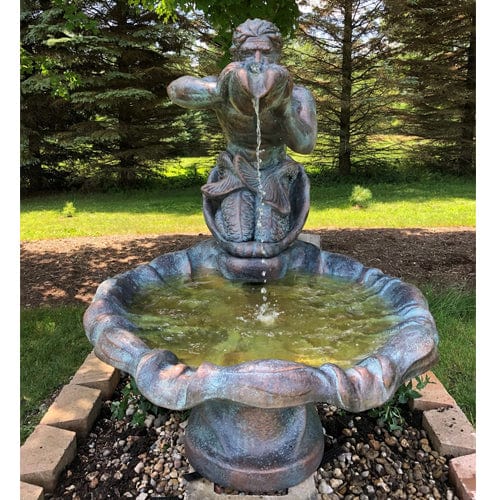 Triton Outdoor Fountain - Outdoor Art Pros