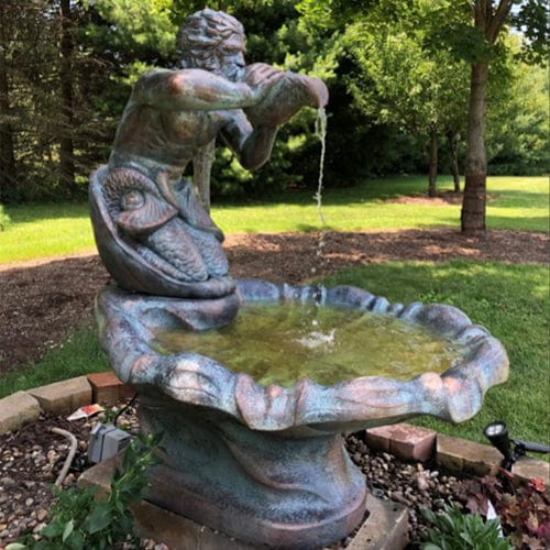 Triton Outdoor Fountain - Outdoor Art Pros