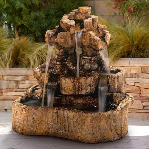 Medium Rock Falls Fountain - Outdoor Art Pros