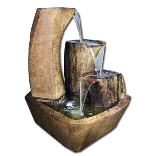 Curving Vessels Fountain - Outdoor Art Pros