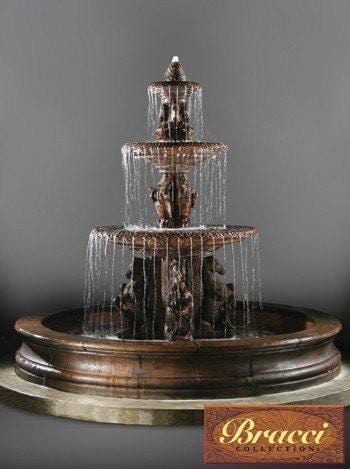 3 Tier Cavalli Outdoor Water Fountain For Pond - Outdoor Art Pros