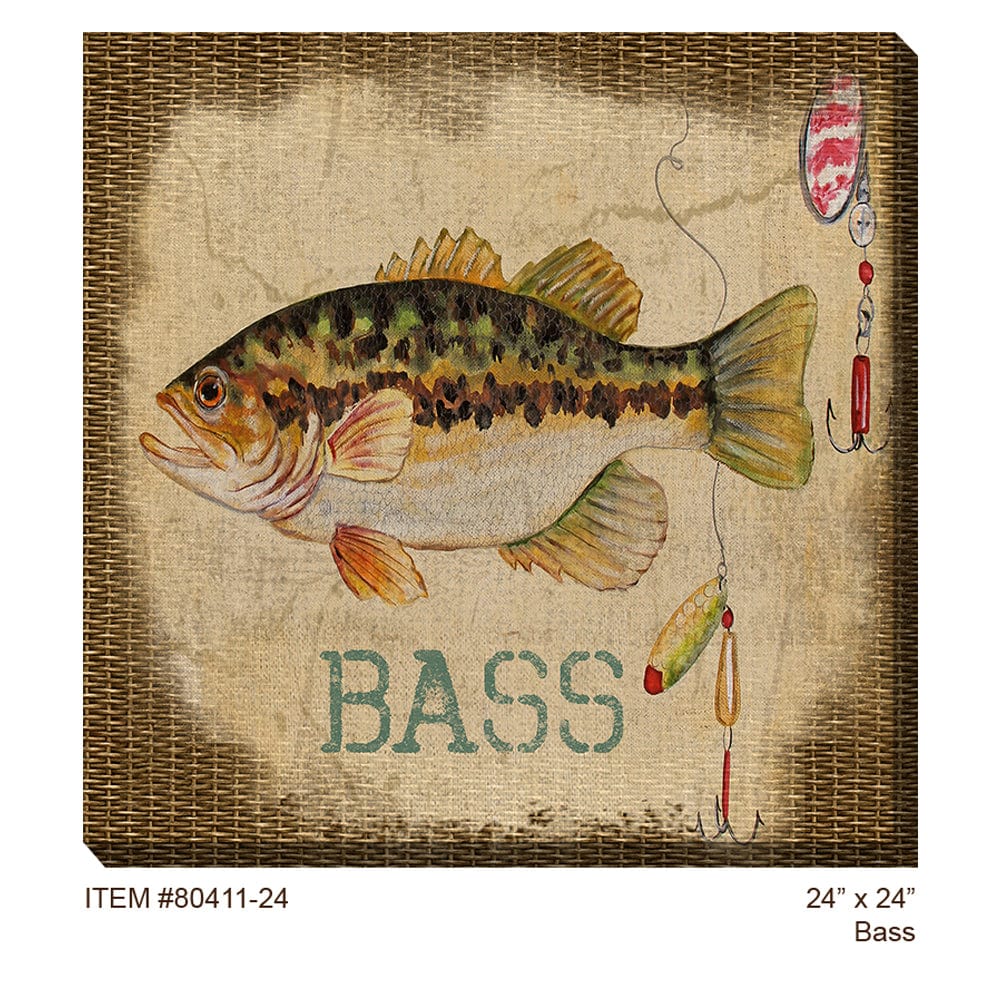 Bass Outdoor Canvas Art - Outdoor Art Pros