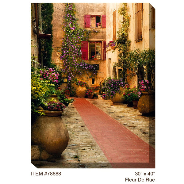 Fleur De Rue Outdoor Canvas Art - Outdoor Art Pros