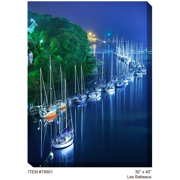Les Batteaux Outdoor Canvas Art - Outdoor Art Pros