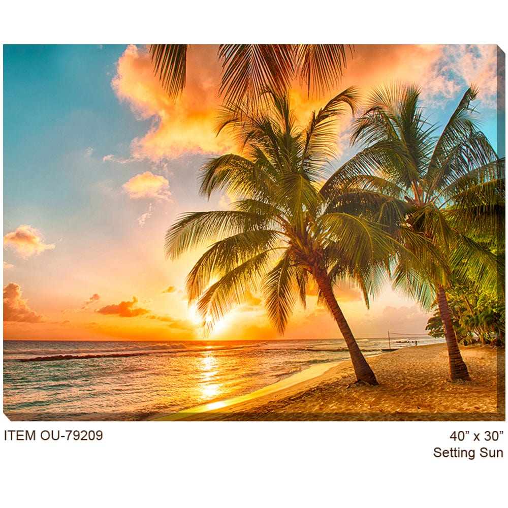 Setting Sun Outdoor Canvas Art - Outdoor Art Pros