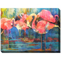 Flirty Flamingos Outdoor Canvas Art - Outdoor Art Pros