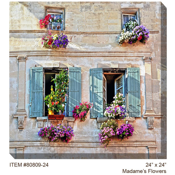 Madame's Flowers Outdoor Canvas Art - Outdoor Art Pros