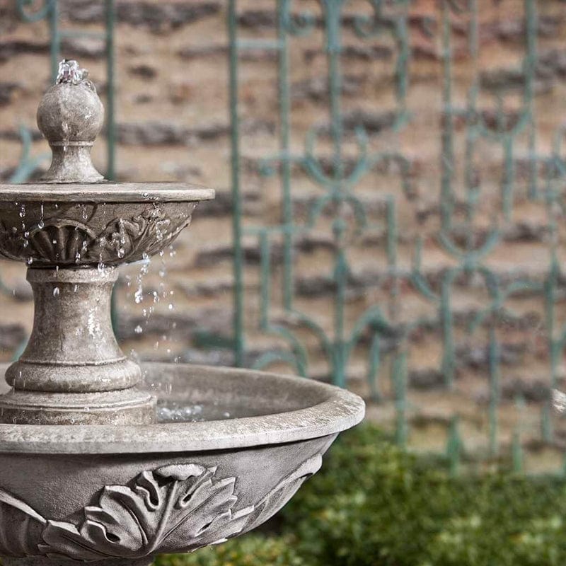 Acanthus Two Tiered Water Fountain - Outdoor Art Pros