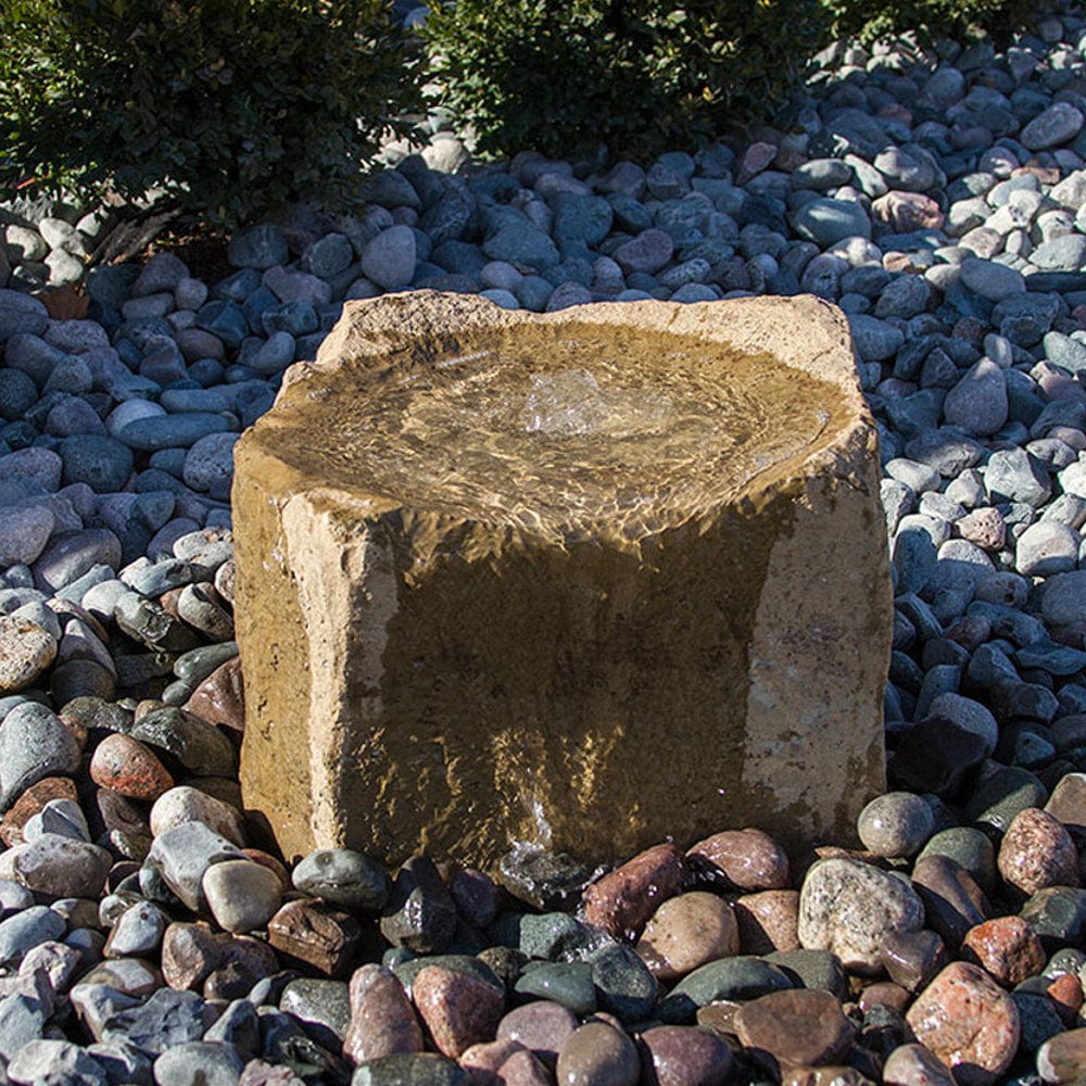 Agate Falls Stone Garden Fountain in Chestnut - Outdoor Art Pros