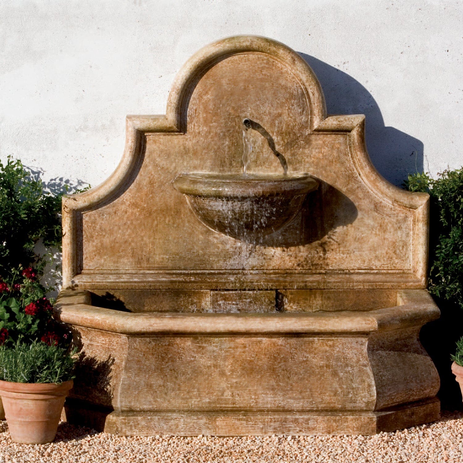 Andalusia Wall Outdoor Water Fountain - Outdoor Art Pros