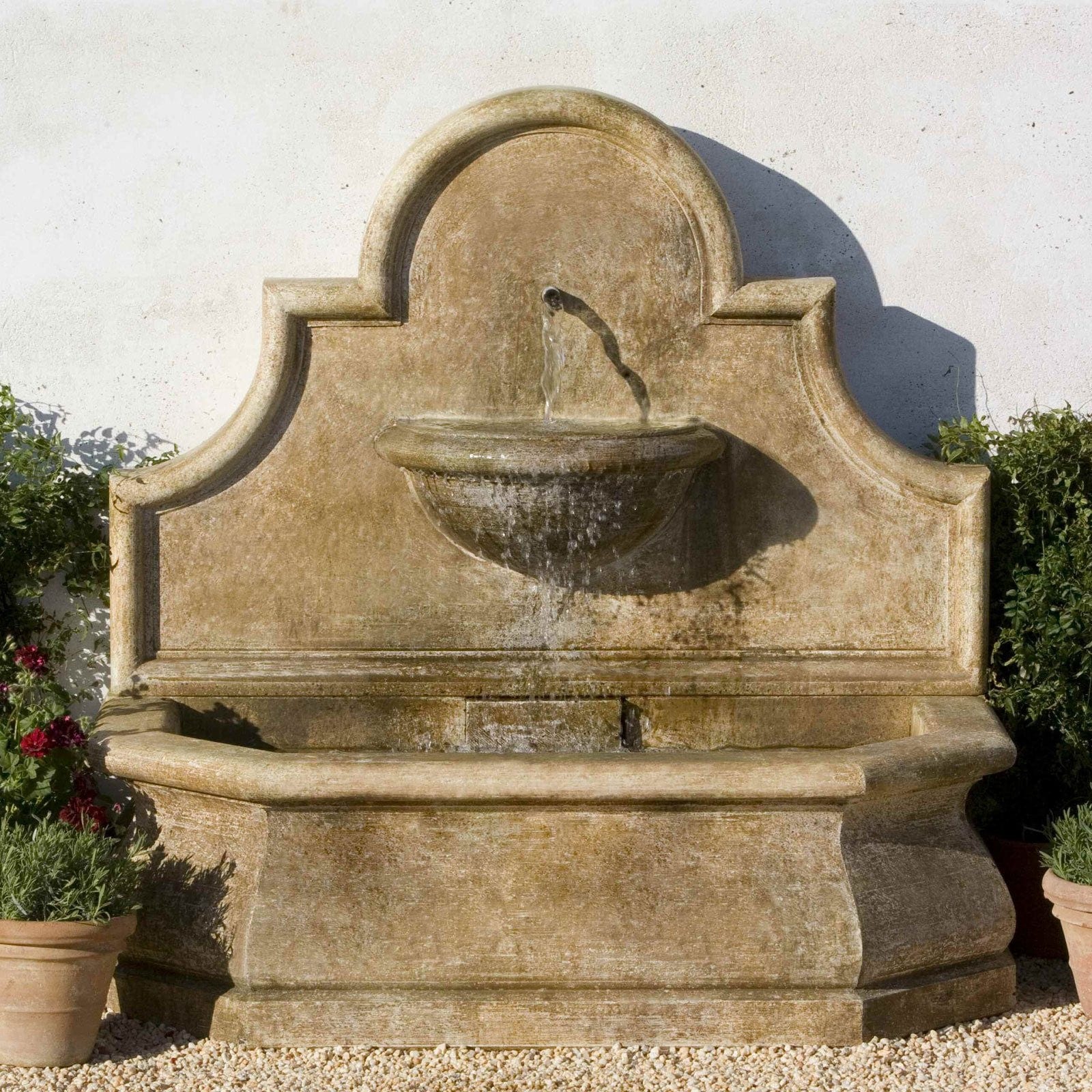 Andalusia Wall Outdoor Water Fountain - Outdoor Art Pros