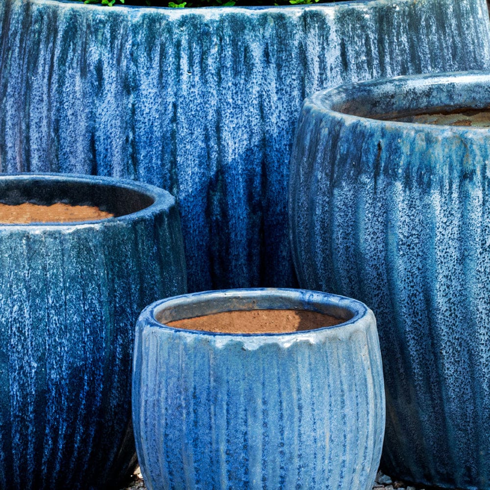 Andromeda Planter Set of 4 in Blue Pearl - Outdoor Art Pros