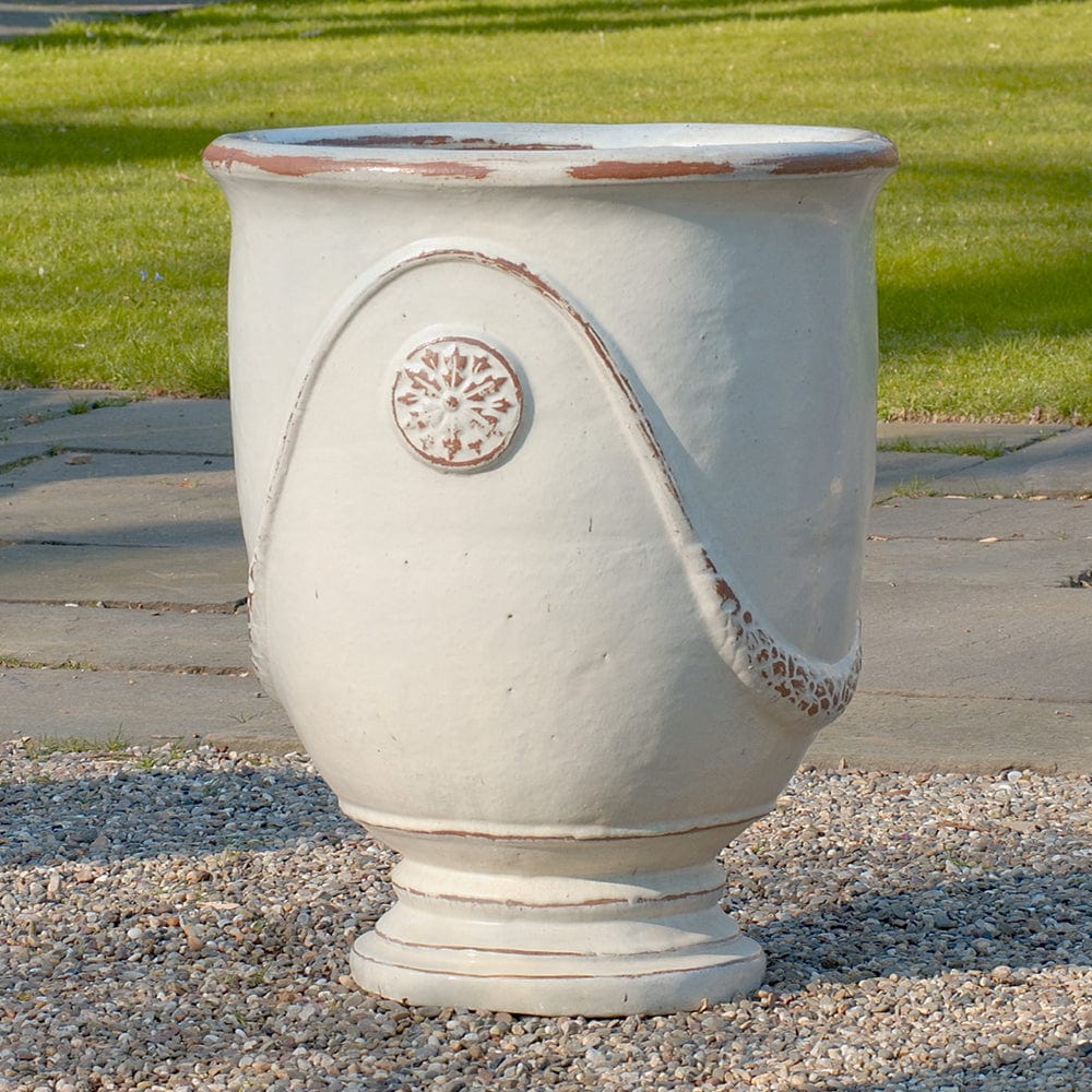 Anduze Urn Set of 4 in Antique White - Outdoor Art Pros