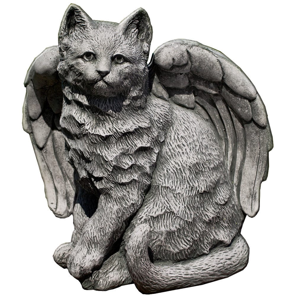 Angel Kitty Cast Stone Garden Statue - Outdoor Art Pros