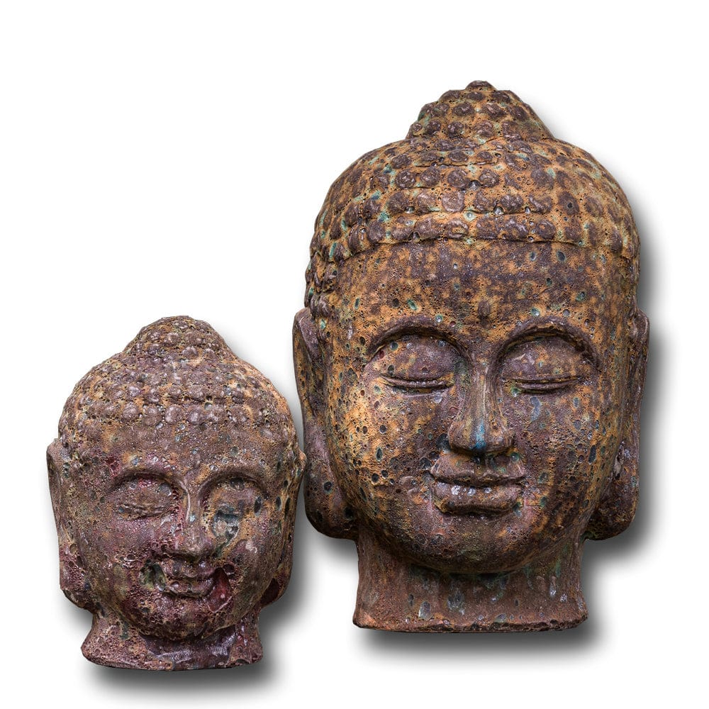 Angkor Buddha Head Small and Large Garden Statue - Outdoor Art Pros