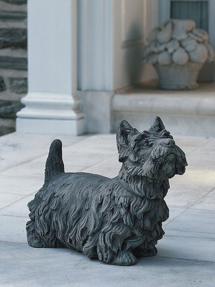 Angus Scotty Dog Cast Stone Garden Statue - Outdoor Art Pros